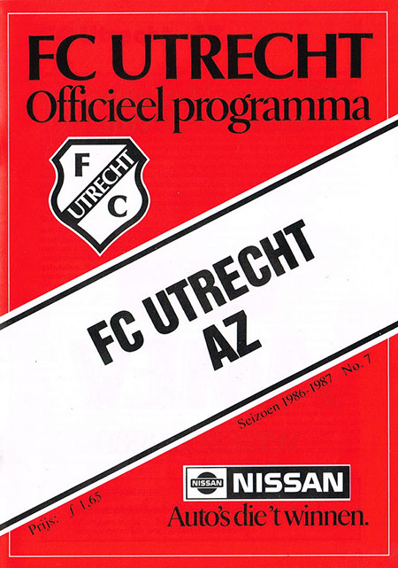 AZ Programma 2-nov-1986 Utrecht uit